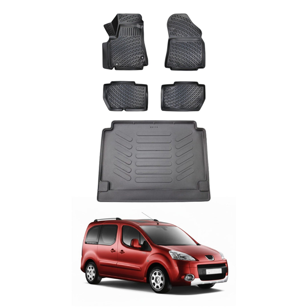 Peugeot Partner Tepee 3D Paspas  ve Bagaj Havuzu | 2008-2018 Arası