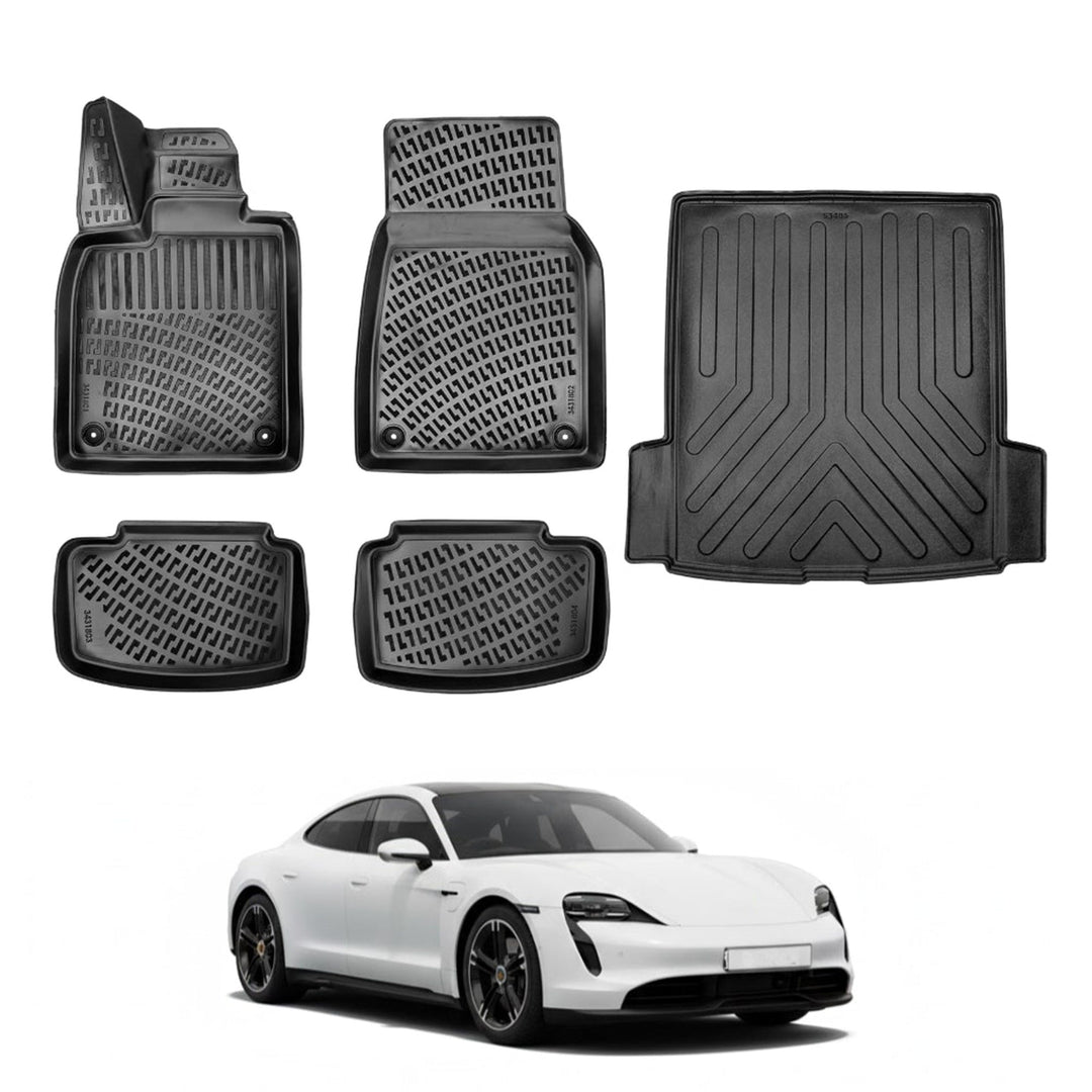 Porsche Taycan 3D Paspas (Elektrikli) ve Bagaj Havuzu | 2018 ve Sonrası, SD