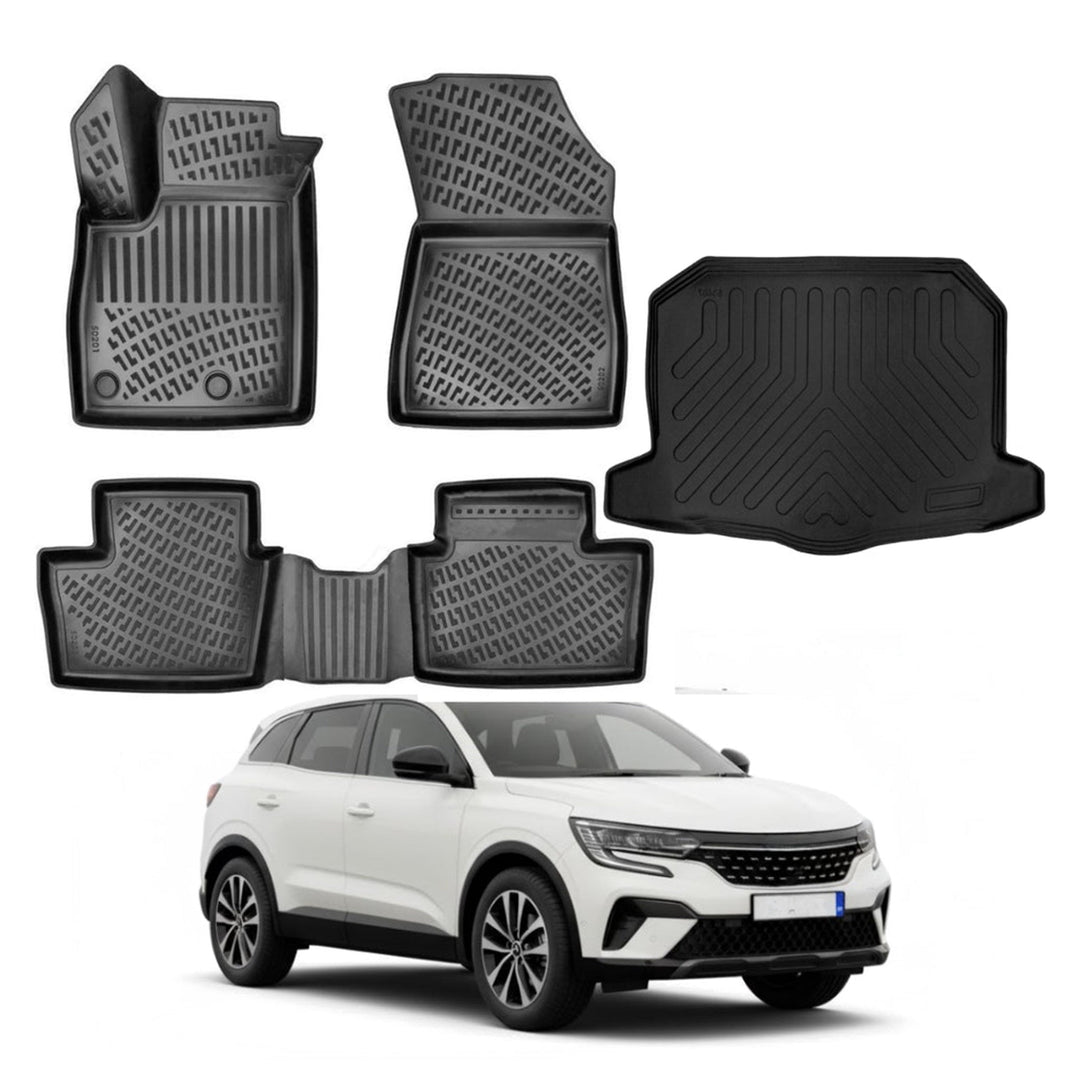 Renault Austral Mild Hybrit 3D Paspas  ve Bagaj Havuzu (Alt Bagaj, Sabit Zemin) | 2022 ve Sonrası