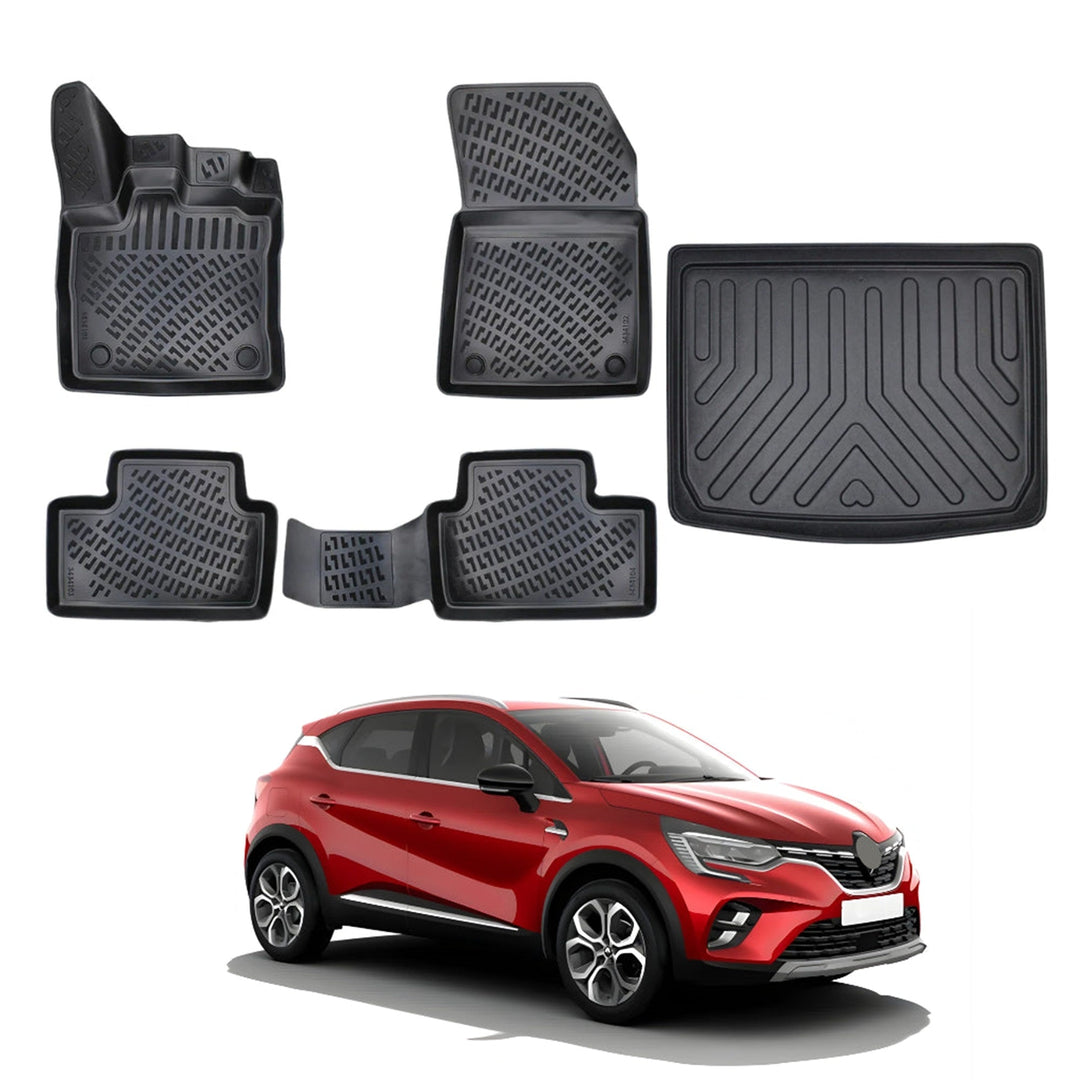 Renault Captur 3D Paspas  ve Bagaj Havuzu (Alt Bagaj) | 2019 ve Sonrası