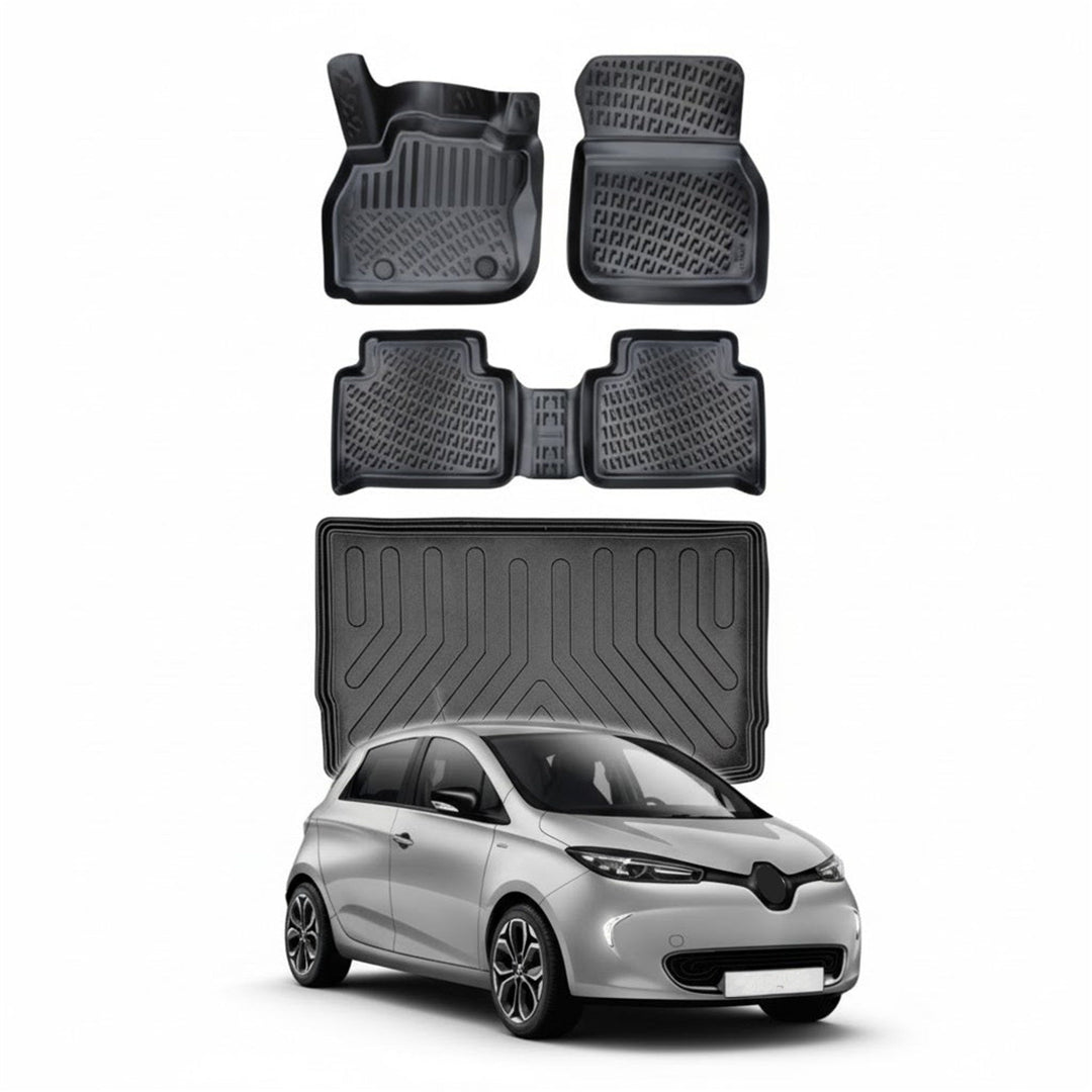 Renault Zoe 3D Paspas (Elektrikli) ve Bagaj Havuzu | 2012 ve Sonrası, HB