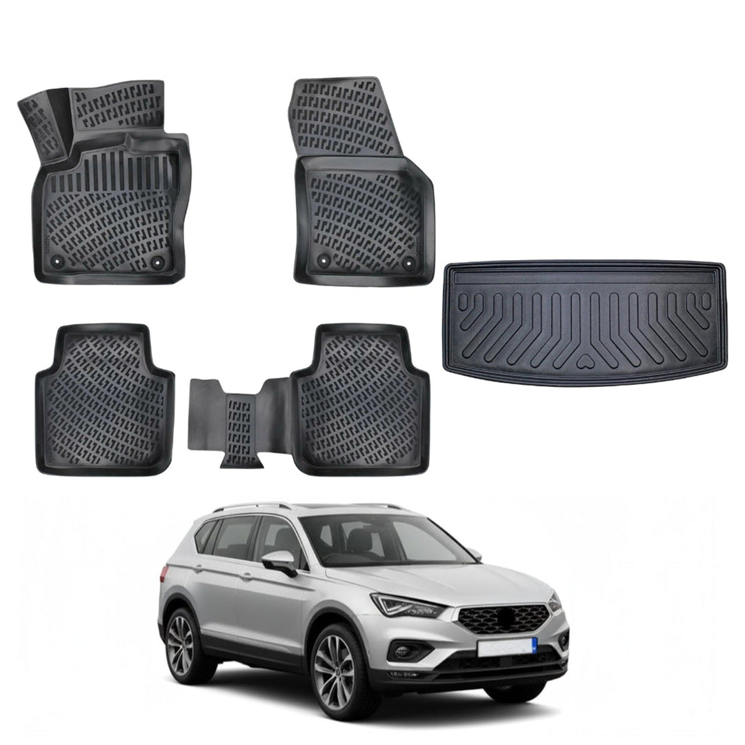 Seat Tarraco 3D Paspas  ve Bagaj Havuzu (7 Koltuklu) | 2018 ve Sonrası