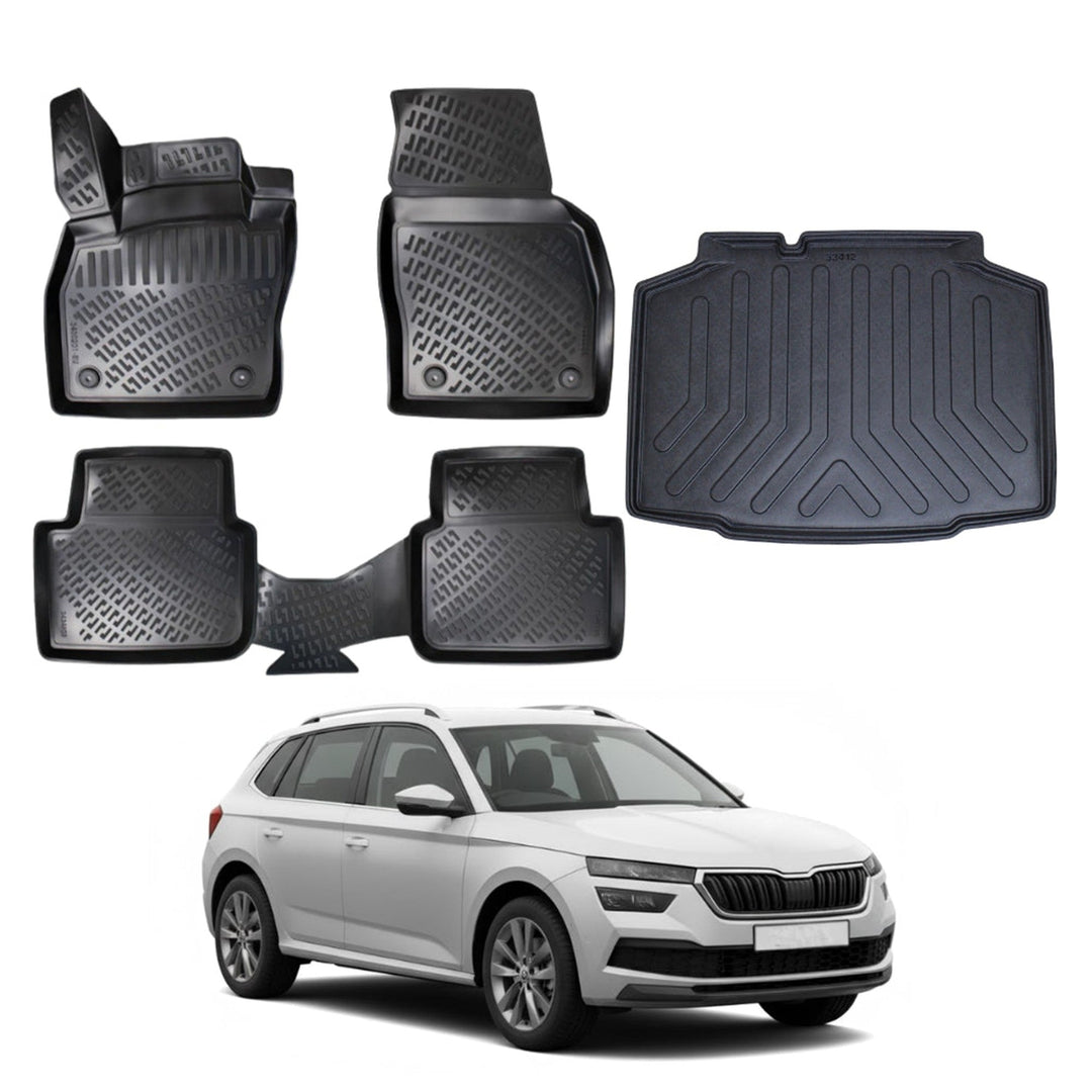 Skoda Kamiq 3D Paspas  ve Bagaj Havuzu(Alt Bagaj, Sabit Zemin) | 2019 ve Sonrası