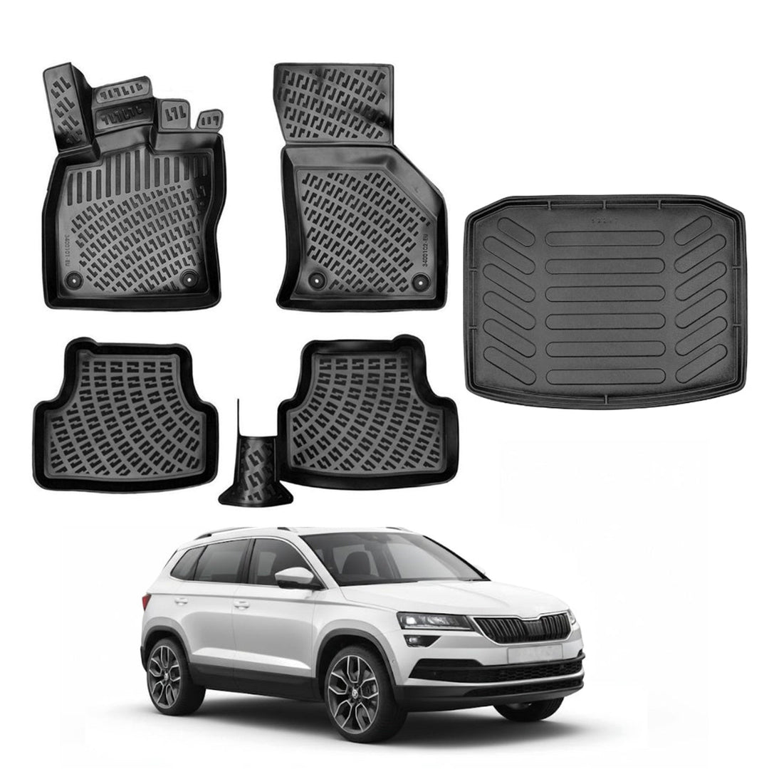 Skoda Karoq 3D Paspas  ve Bagaj Havuzu (Alt Bagaj) | 2017 ve Sonrası