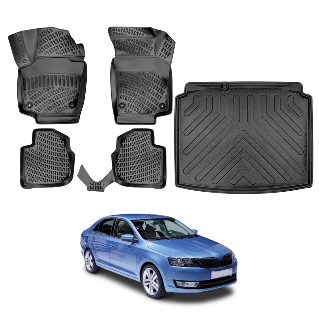 Skoda Rapid 3D Paspas  ve Bagaj Havuzu | 2012 ve Sonrası, SD