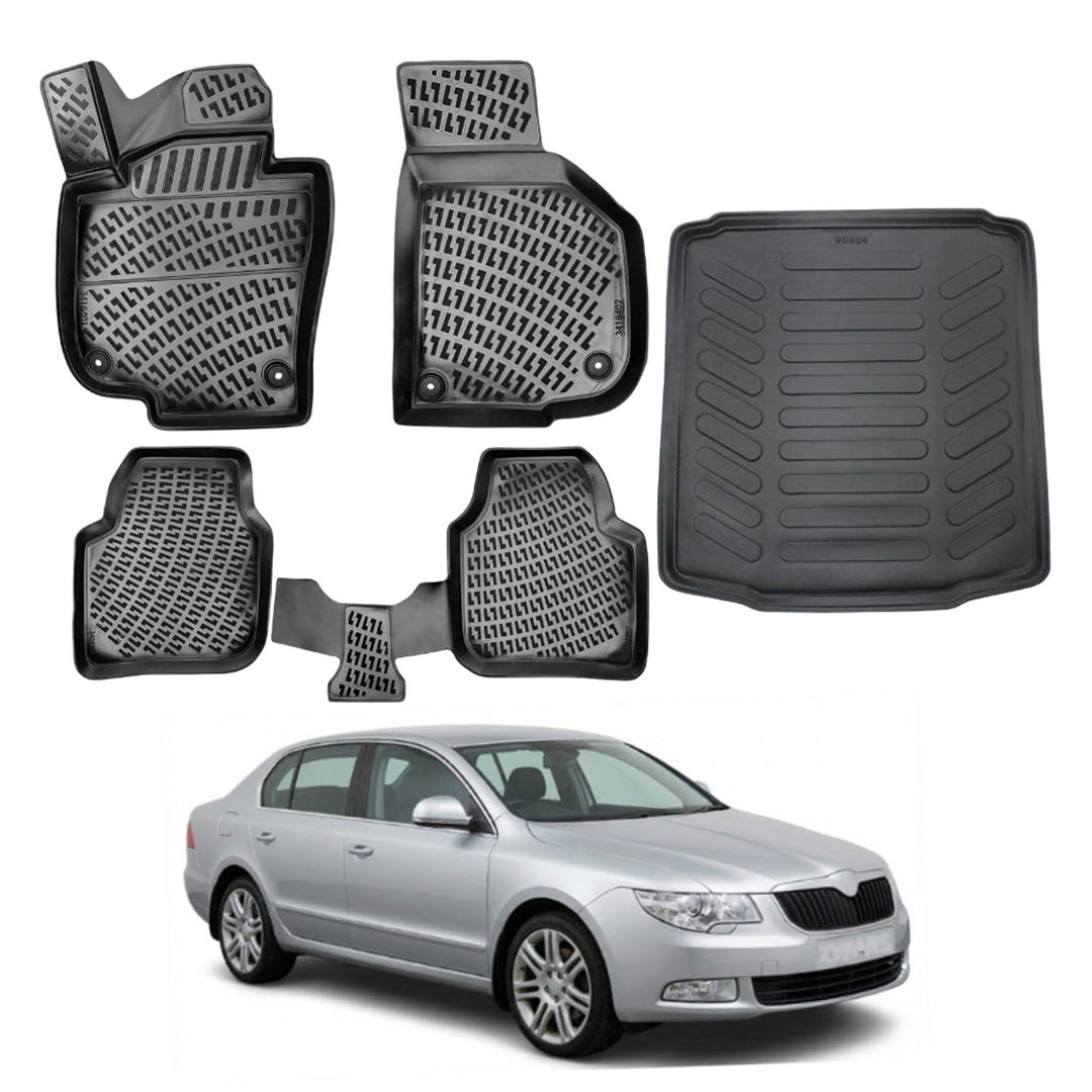 Skoda Superb 3D Paspas  ve Bagaj Havuzu | 2008-2015 Arası, SD