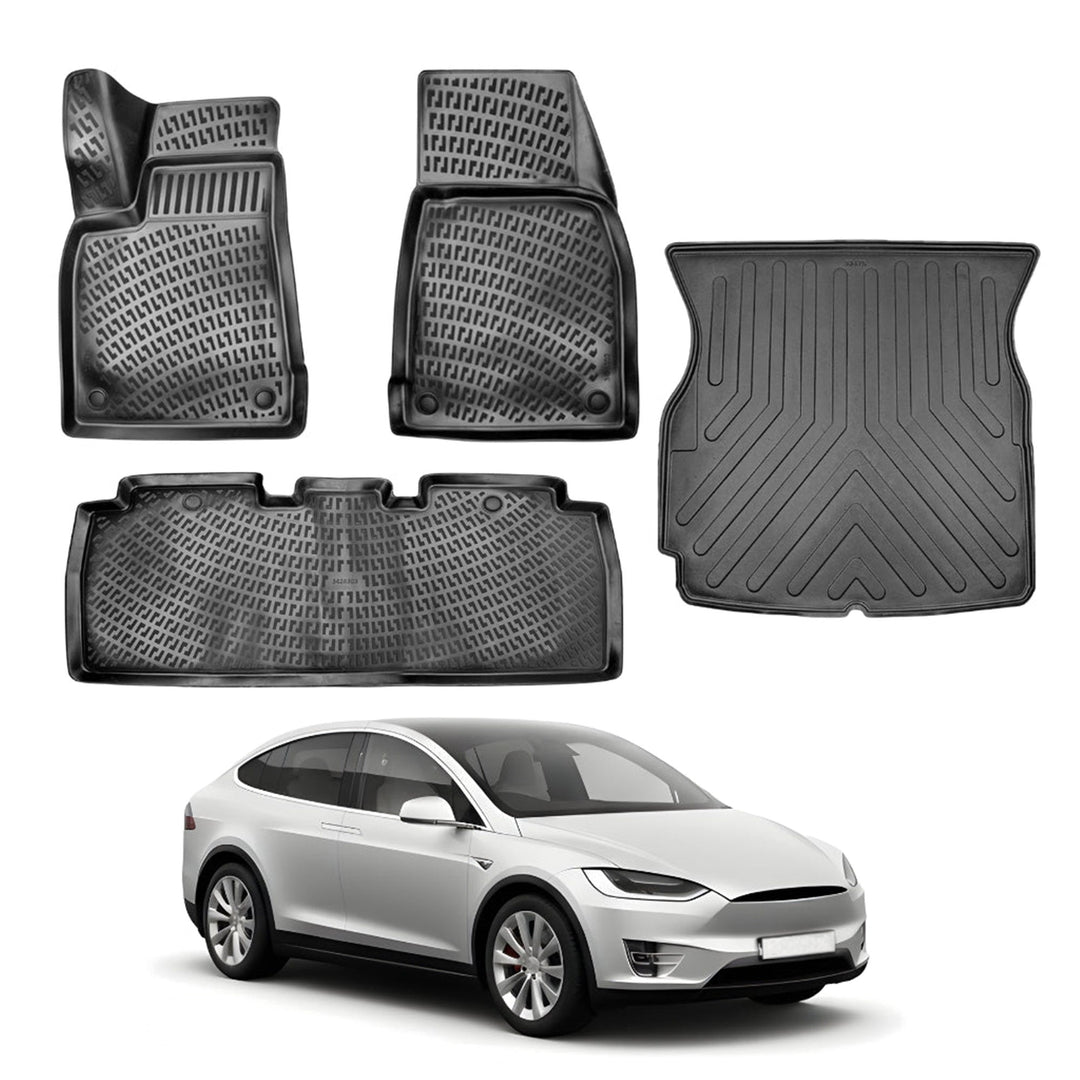 Tesla Model X 3D Paspas (5 Koltuklu) ve Bagaj Havuzu | 2015-2021 Arası, HB
