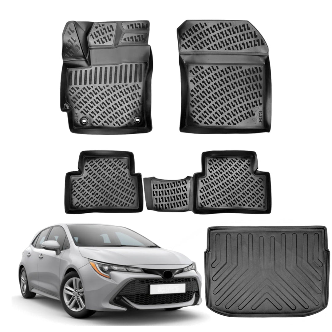 Toyota Corolla 3D Paspas  ve Bagaj Havuzu (Üst Bagaj, Kulaksız) | 2018 ve Sonrası, HB