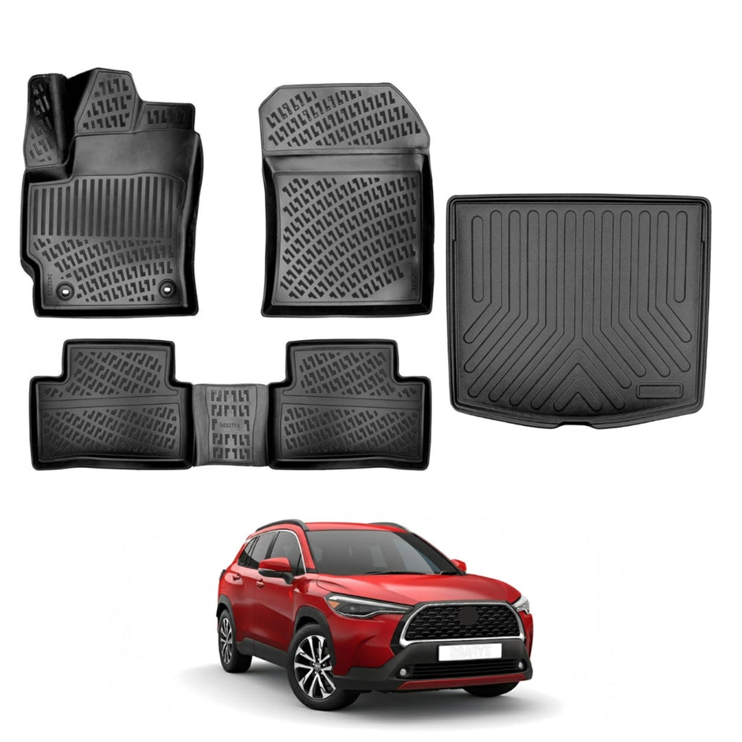 Toyota Corolla Cross 3D Paspas  ve Bagaj Havuzu (Üst Bagaj) | 2022 ve Sonrası