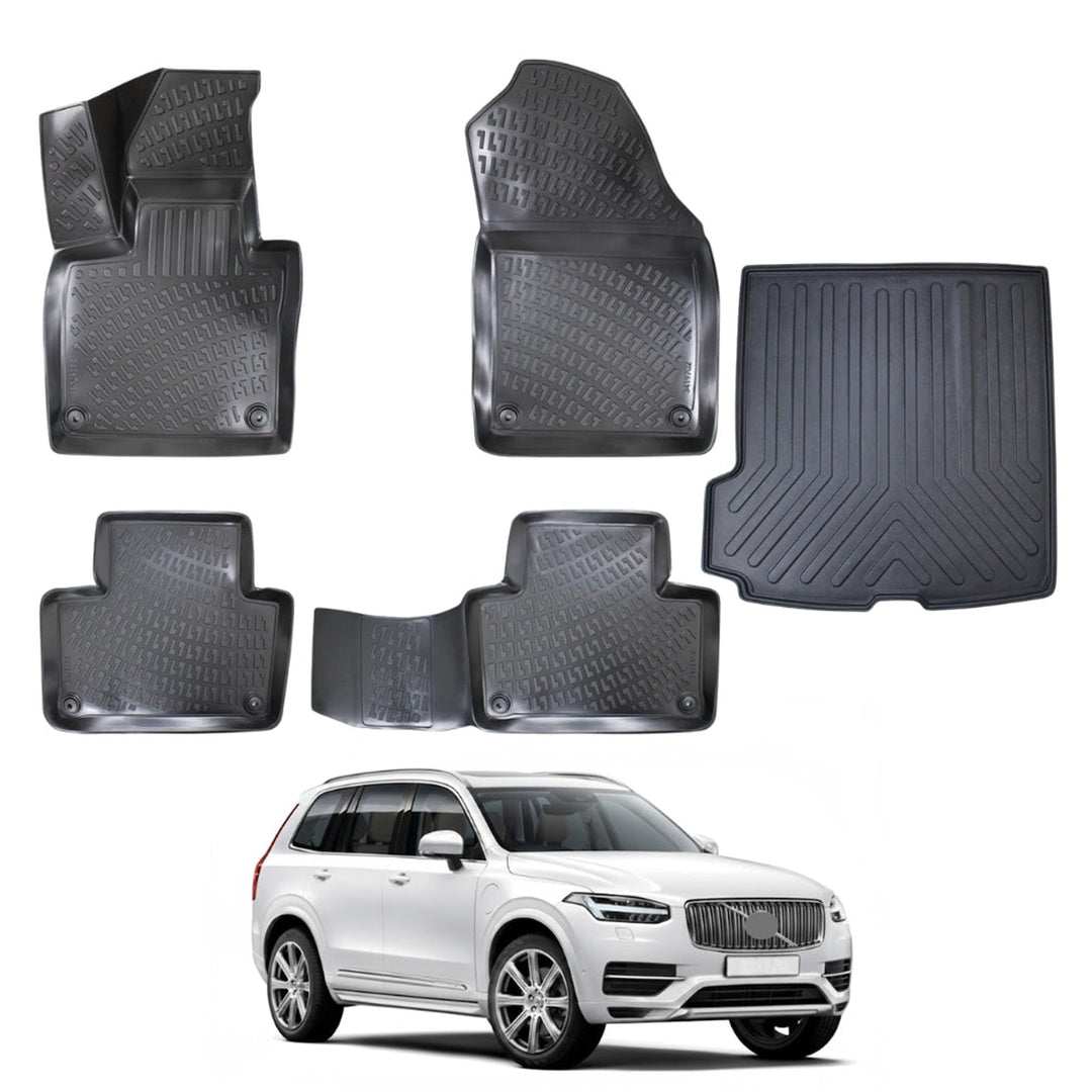 Volvo XC90 3D Paspas (Benzin/Dizel) ve Bagaj Havuzu (5 Koltuklu) | 2015 ve Sonrası