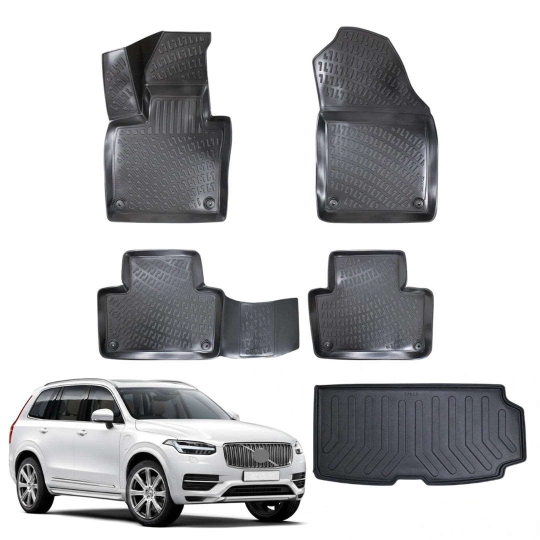 Volvo XC90 3D Paspas (Benzin/Dizel) ve Bagaj Havuzu (7 Koltuklu) | 2015 ve Sonrası