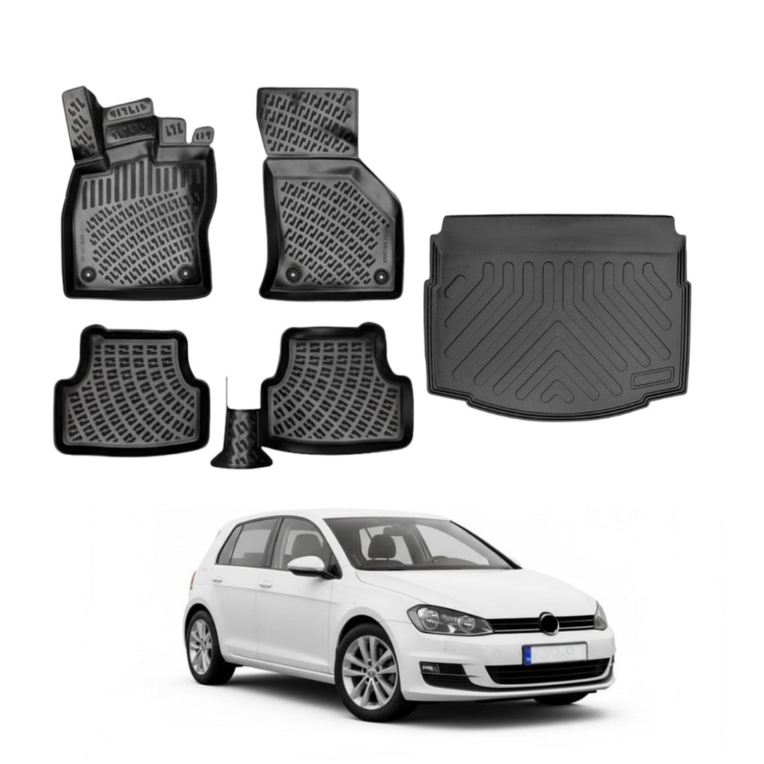 VW Golf 3D Paspas  ve Bagaj Havuzu (Alt Bagaj) | 2012-2019 Arası, HB