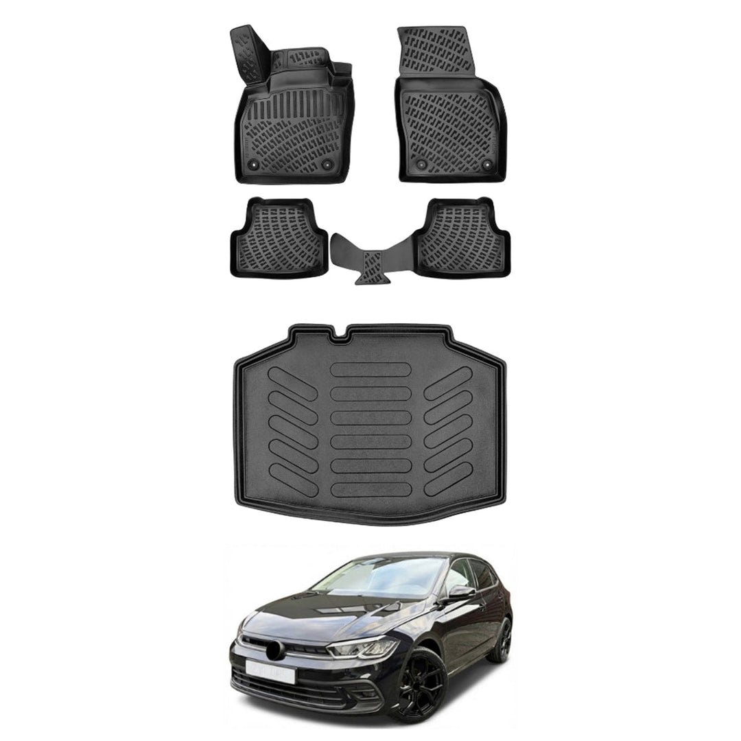 VW Polo 3D Paspas  ve Bagaj Havuzu (Standart Zemin, Impression Paket) | 2023 ve Sonrası, HB