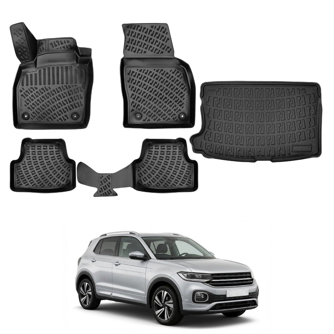 VW T-Cross 3D Paspas  ve Bagaj Havuzu (Üst Bagaj) | 2019 ve Sonrası