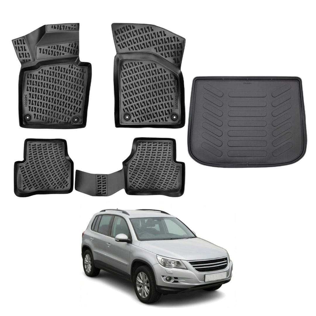 VW Tiguan 3D Paspas  ve Bagaj Havuzu (Alt Bagaj, Stepneli) | 2007-2016 Arası