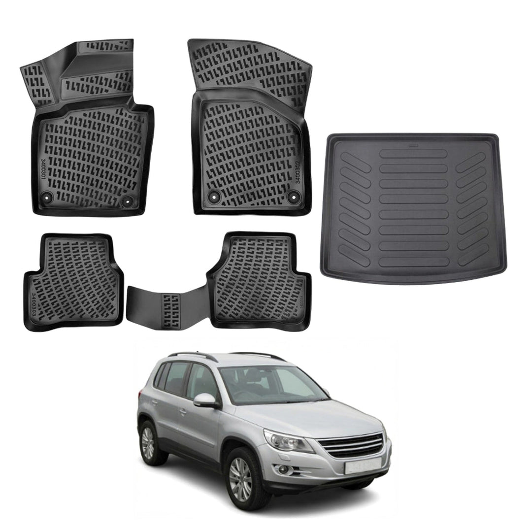 VW Tiguan 3D Paspas  ve Bagaj Havuzu (Alt Bagaj, Stepnesiz) | 2007-2016 Arası