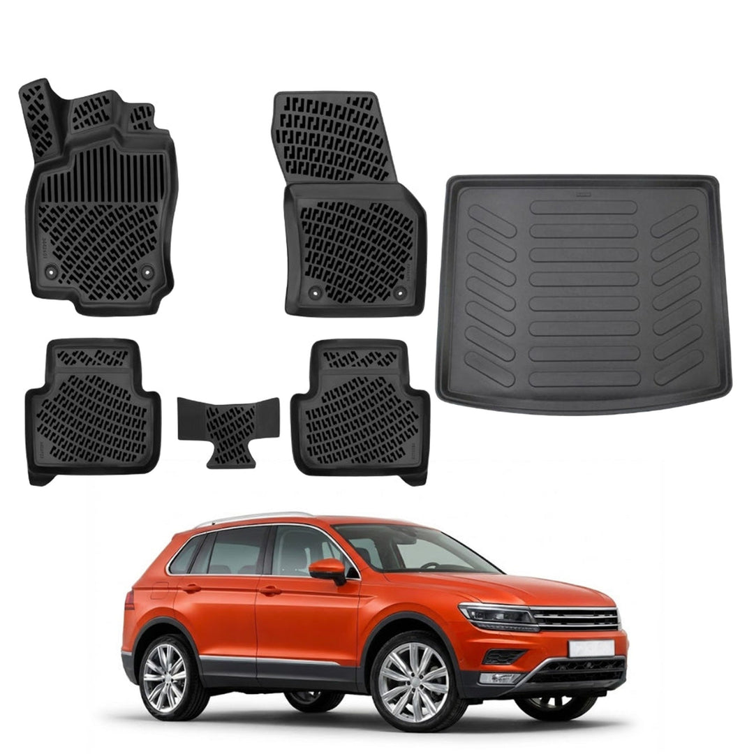 VW Tiguan 3D Paspas  ve Bagaj Havuzu (Üst Bagaj, Stepneli) | 2016-2023 Arası