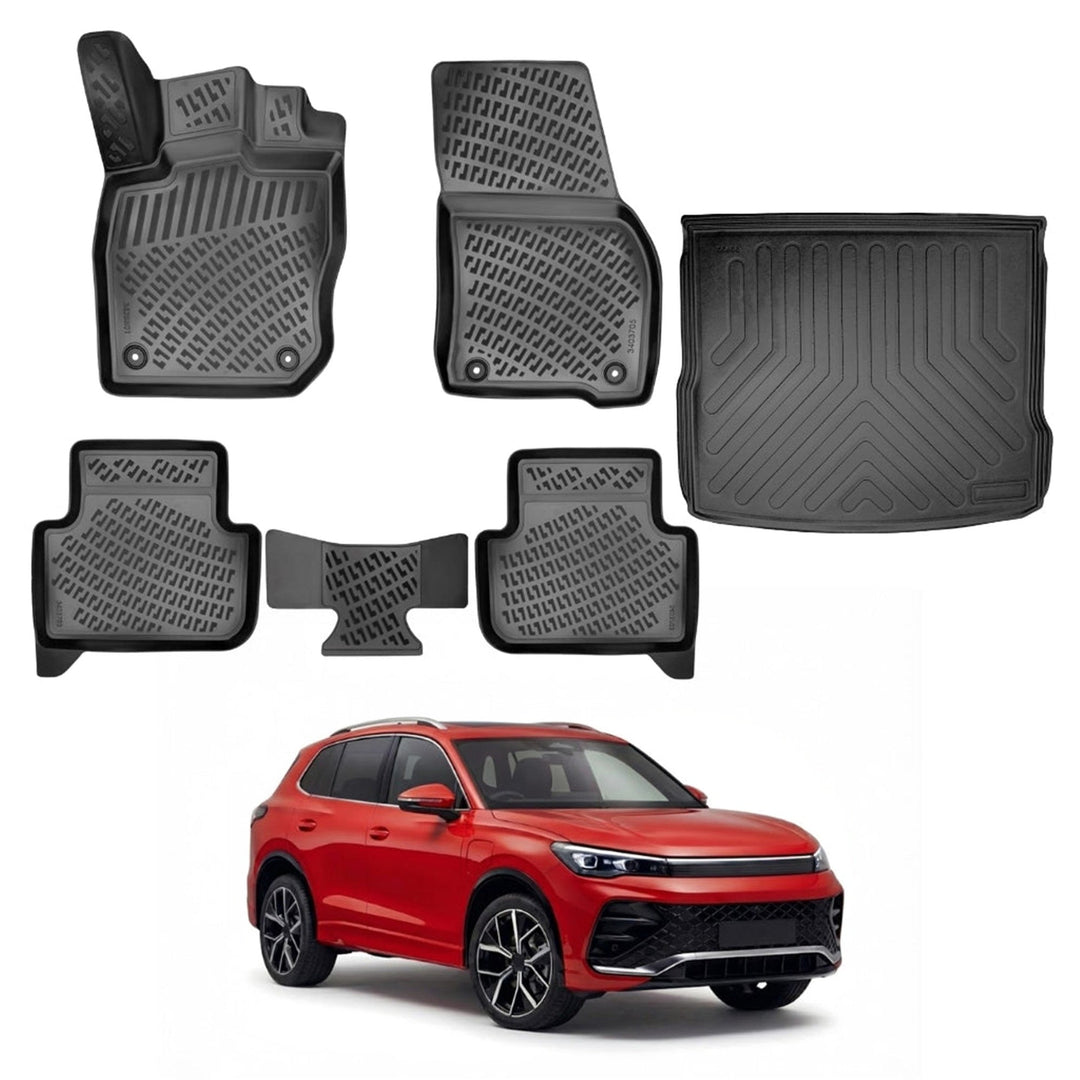 VW Tiguan 3D Paspas  ve Bagaj Havuzu (Üst Bagaj, Stepneli) | 2024 ve Sonrası