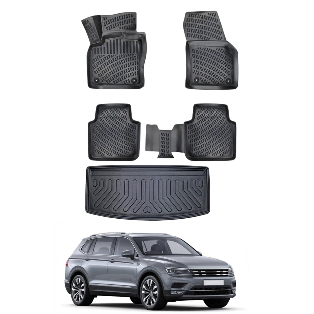 VW Tiguan Allspace 3D Paspas  ve Bagaj Havuzu (7 Koltuklu) | 2016-2023 Arası