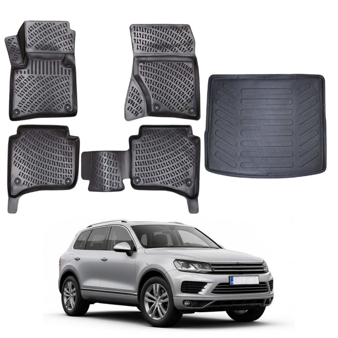 VW Touareg 3D Paspas (2 Bölge Klimalı) ve Bagaj Havuzu | 2010-2018 Arası