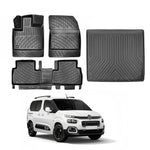 Resmi Galeri görüntüleyicisine yükleyin, Citroen Berlingo 3D Paspas  ve Bagaj Havuzu (Bölmesiz Bagaj) | 2019 ve Sonrası