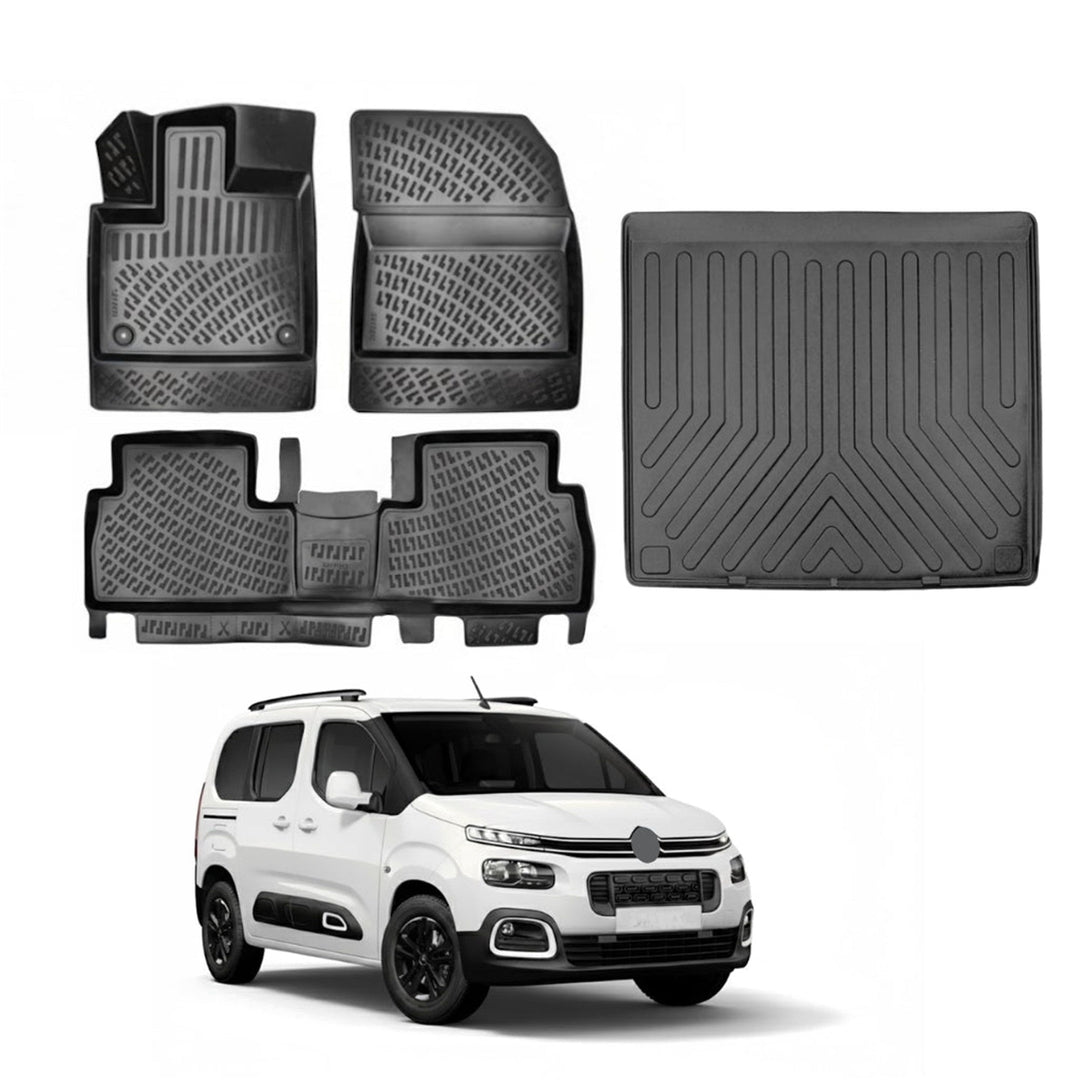 Citroen Berlingo 3D Paspas  ve Bagaj Havuzu (Bölmesiz Bagaj) | 2019 ve Sonrası