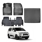 Resmi Galeri görüntüleyicisine yükleyin, Citroen Berlingo 3D Paspas (Feel Paket) ve Bagaj Havuzu (Bölmesiz Bagaj) | 2019 ve Sonrası
