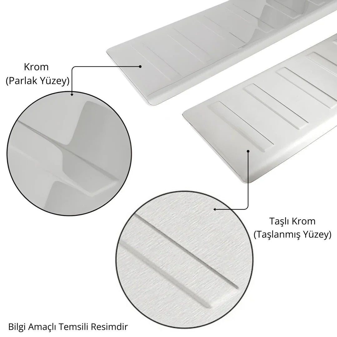 Togg T10X Arka Tampon Eşiği - Krom | 2022 ve Sonrası