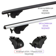 Fiat Scudo / Ulysse Ara Atkı Siyah- Bold Bar v1 (Metal Kilit, 2 Parça) | 2022 ve Sonrası