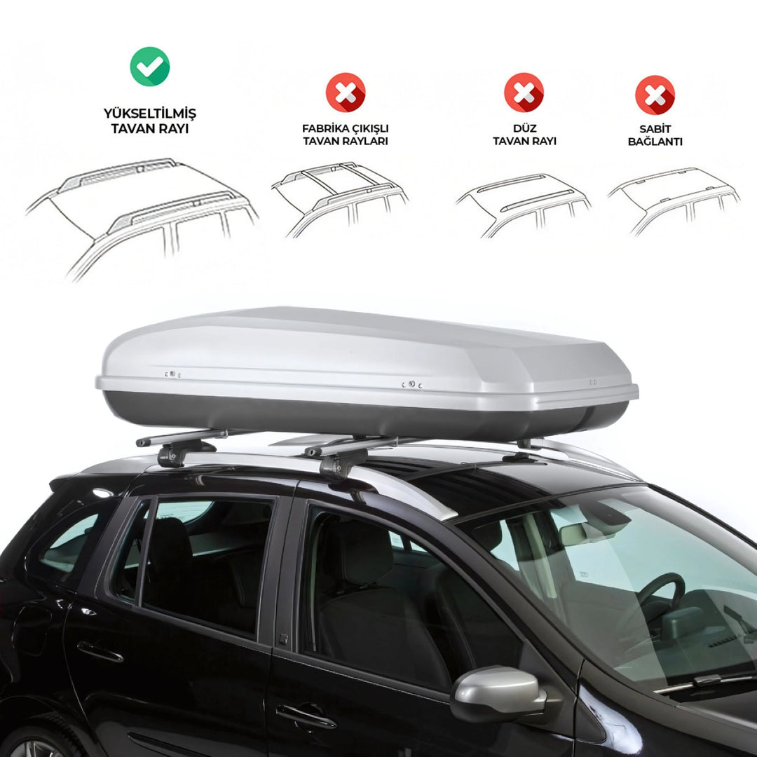 Peugeot Partner Tepee Ara Atkı Siyah- Bold Bar v1 (2 Parça) | 2008-2018 Arası