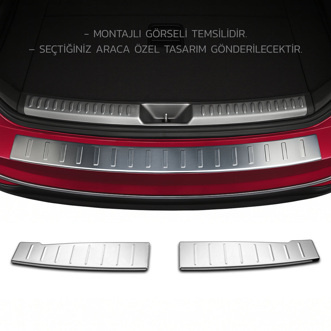 Dacia Sandero Stepway Arka Tampon Eşiği - Krom (2 Parça) | 2020 ve Sonrası
