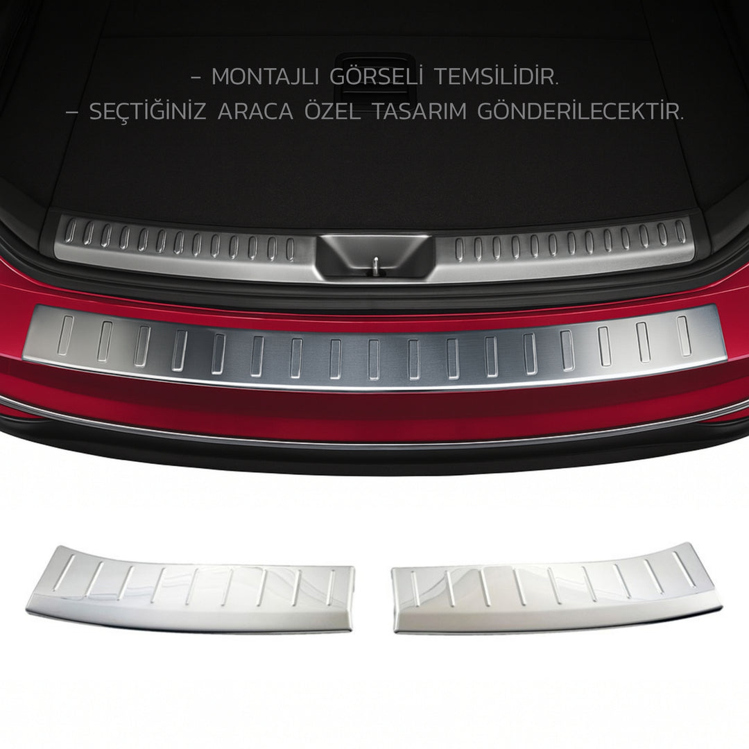 Renault Megane 4 Arka Tampon Eşiği - Krom (2 Parça) | 2016 ve Sonrası, HB