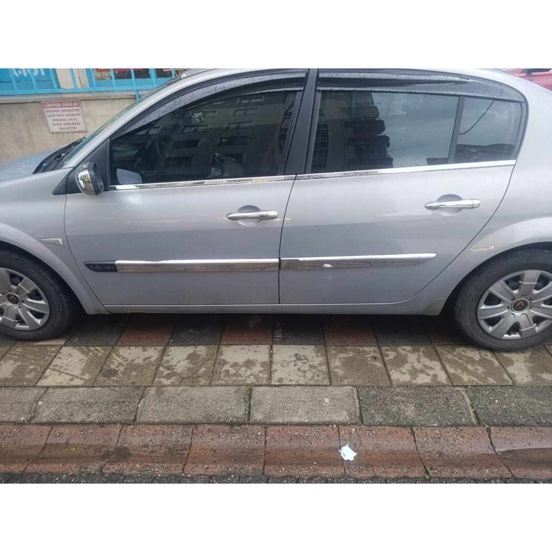 Renault Megane Yan Kapı Çıtası - Krom (4 Parça) | 2002-2010 Arası, HB/SD