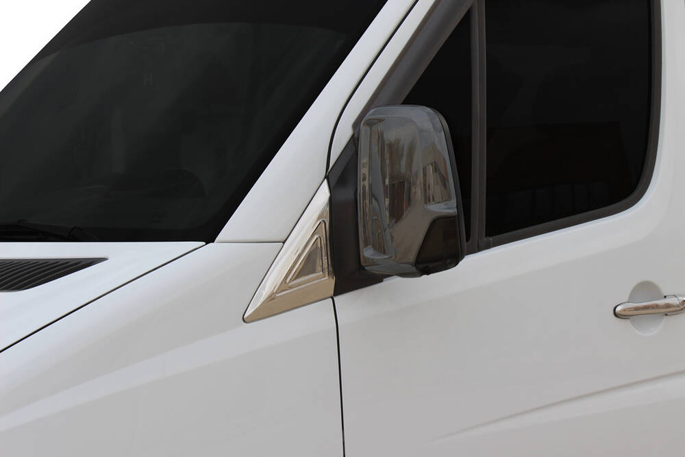 VW Crafter Kelebek Cam Yeri - Krom (2 Parça) | 2012-2017 Arası