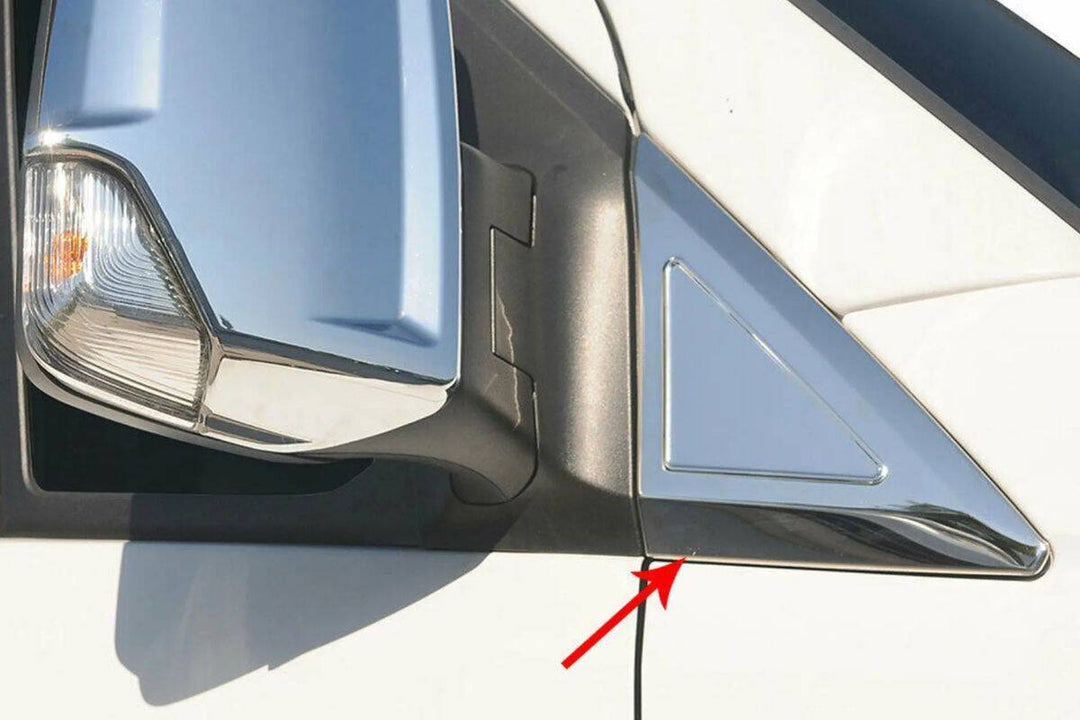 Mercedes Sprinter W907 Kelebek Cam Yeri - Krom (2 Parça) | 2018 ve Sonrası