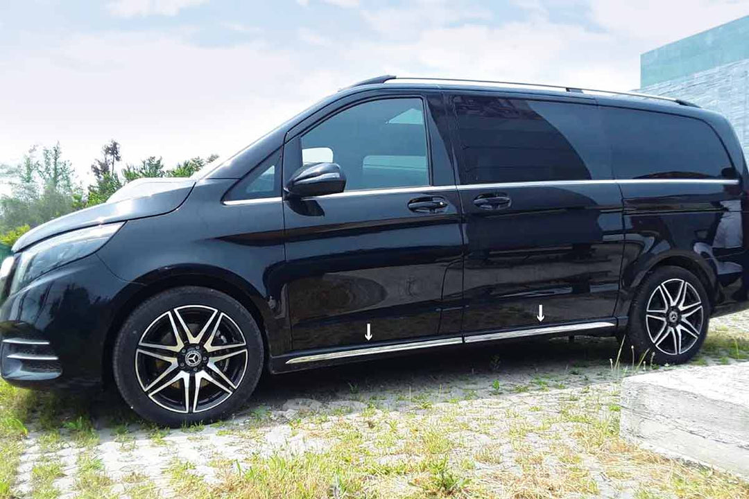 Mercedes V-Class Yan Marşpiyel Çıtası - Krom (4 Parça) | 2014 ve Sonrası