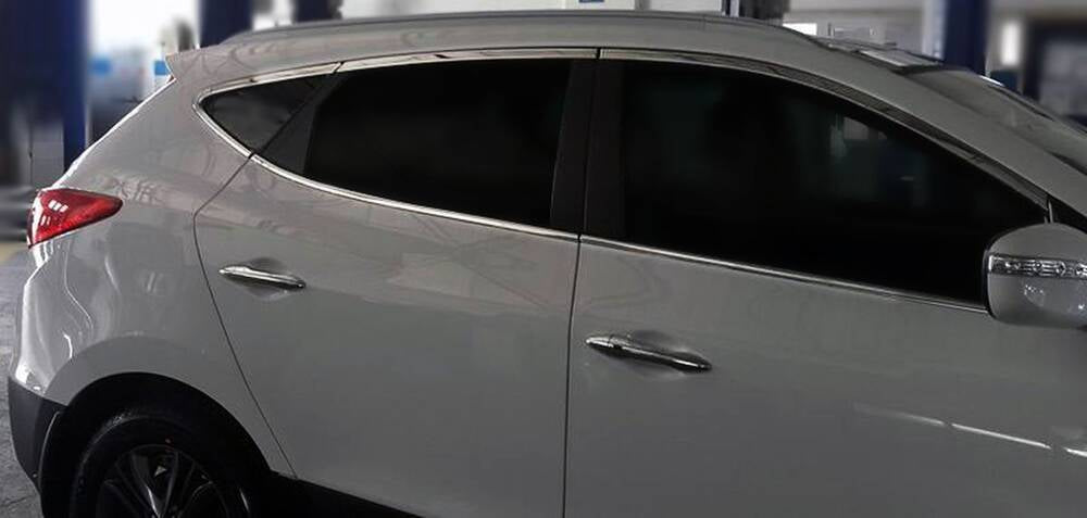 Hyundai ix35 Cam Çerçevesi - Krom (10 Parça) | 2009-2015 Arası