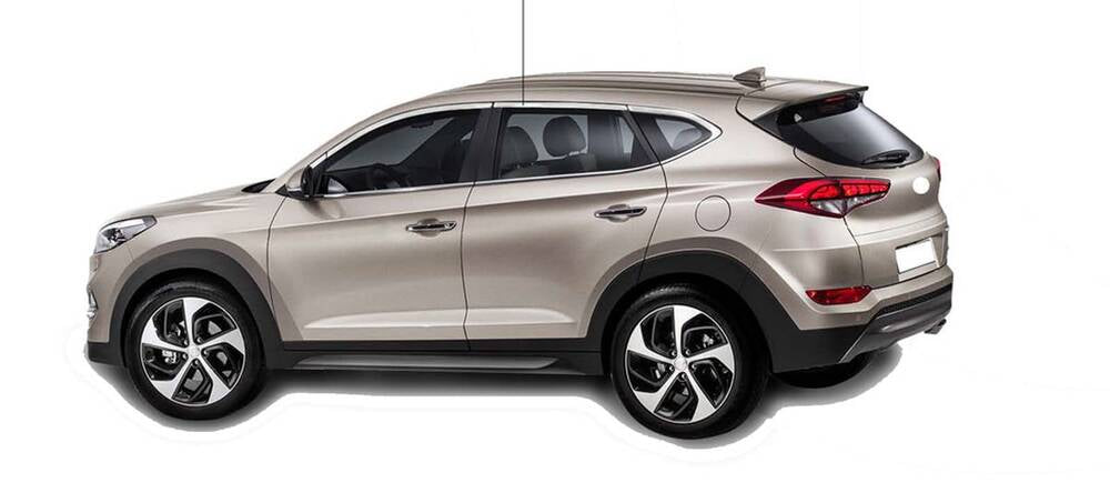 Hyundai Tucson Cam Çerçevesi - Krom (14 Parça) | 2015-2020 Arası