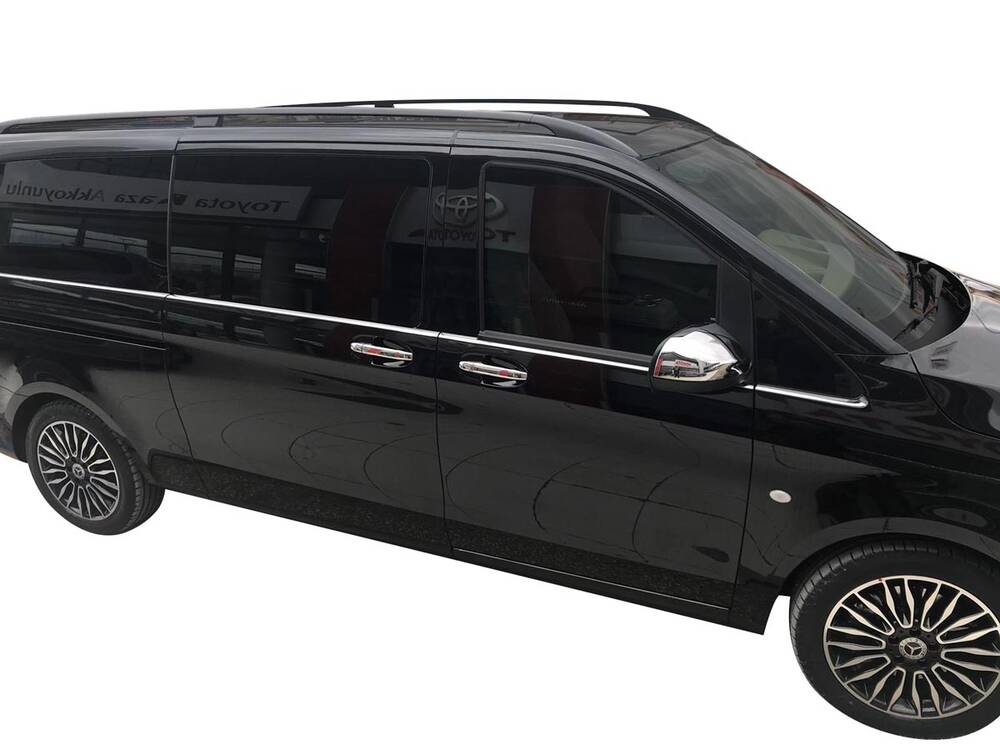 Mercedes Vito W447 Cam Çıtası Alt - Krom, Tek Sürgü, Kısa Şase (8 Parça) | 2014 ve Sonrası