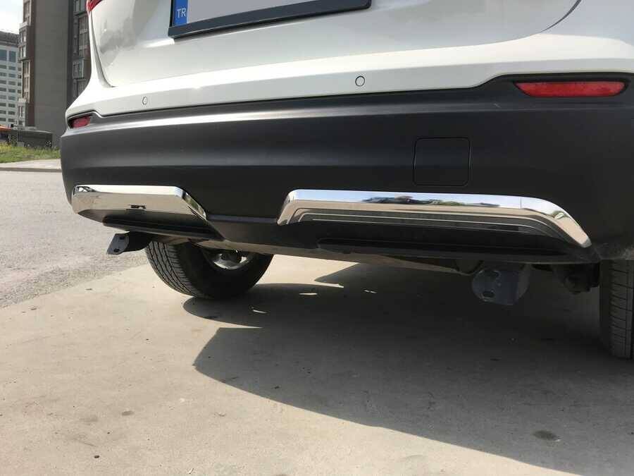 Nissan Qashqai Difüzör - Krom (2 Parça) | 2017-2021 Arası