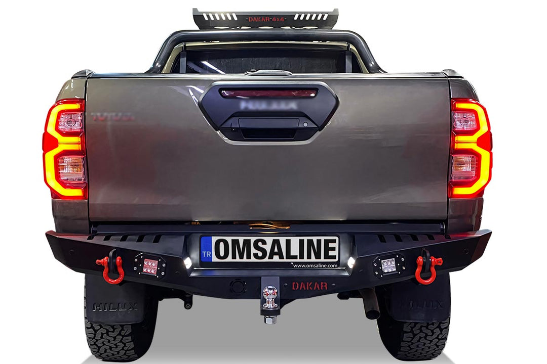 Mitsubishi L200 Arka Tampon - Dakar, Ledli, Sensör Delikli | 2019 ve Sonrası