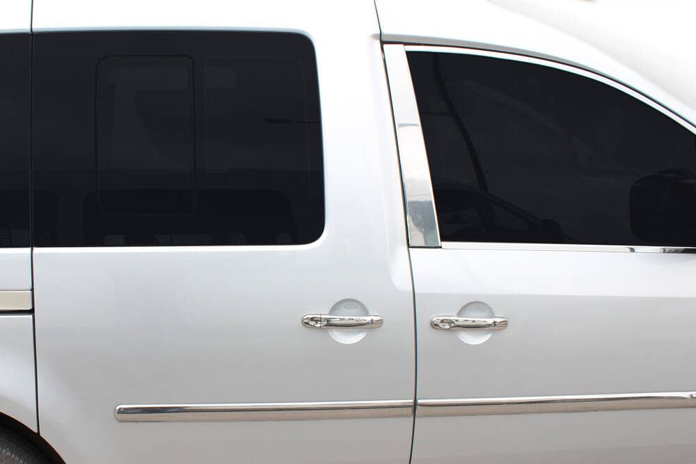 VW Caddy Kapı Direği - Krom (2 Parça) | 2010-2015 Arası