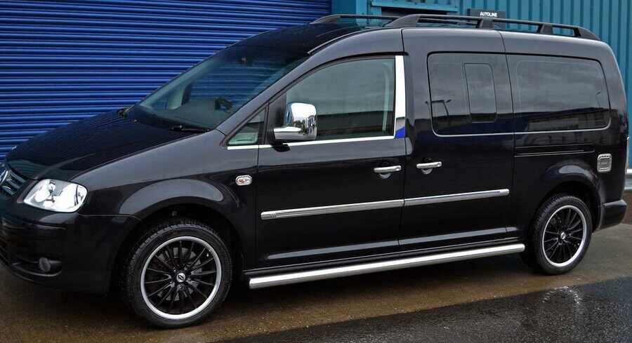 VW Caddy Maxi Yan Kapı Çıtası - Krom (4 Parça) | 2007-2015 Arası
