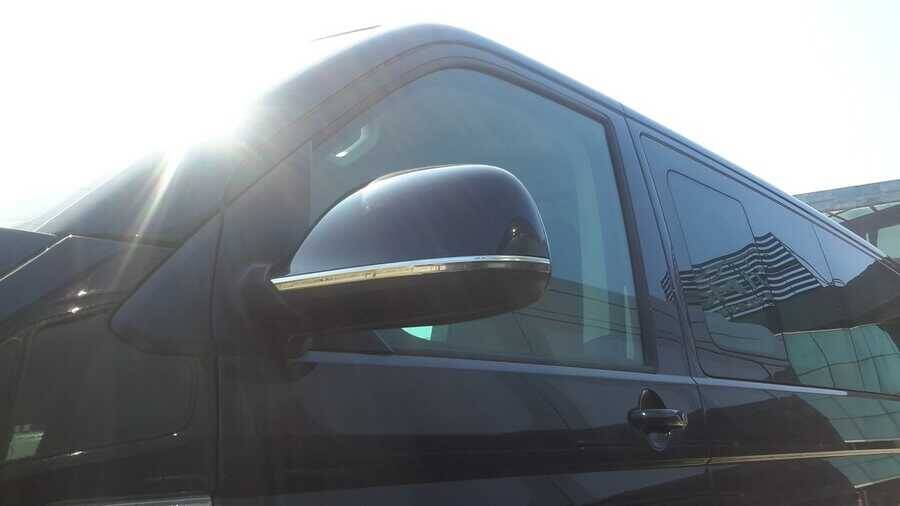 VW Transporter T5 Ayna Çıtası Set - Krom | 2010-2023 Arası