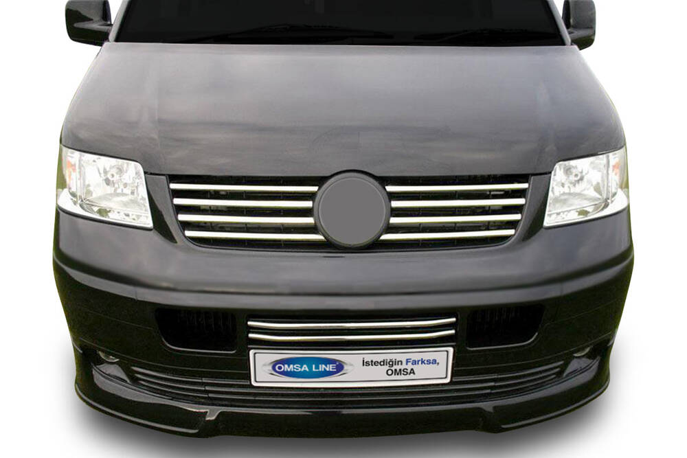 VW Transporter T5 Ön Panjur - Krom (8 Parça) | 2003-2010 Arası