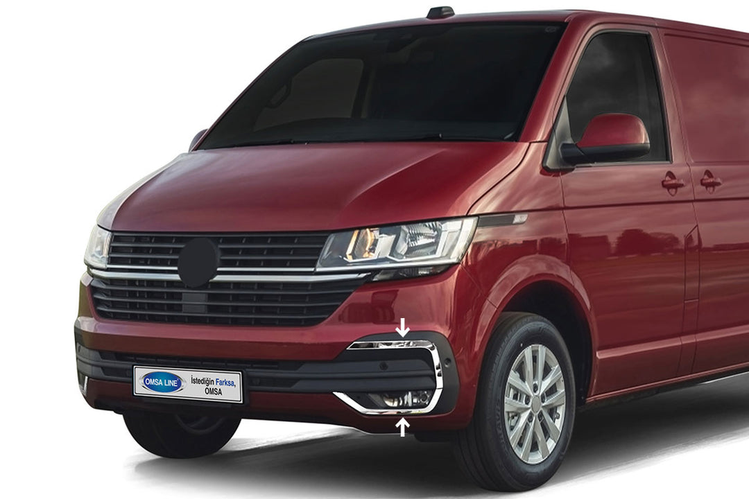 VW Transporter T6 Sis Far Kaşı - Krom (4 Parça) | 2019-2023 Arası