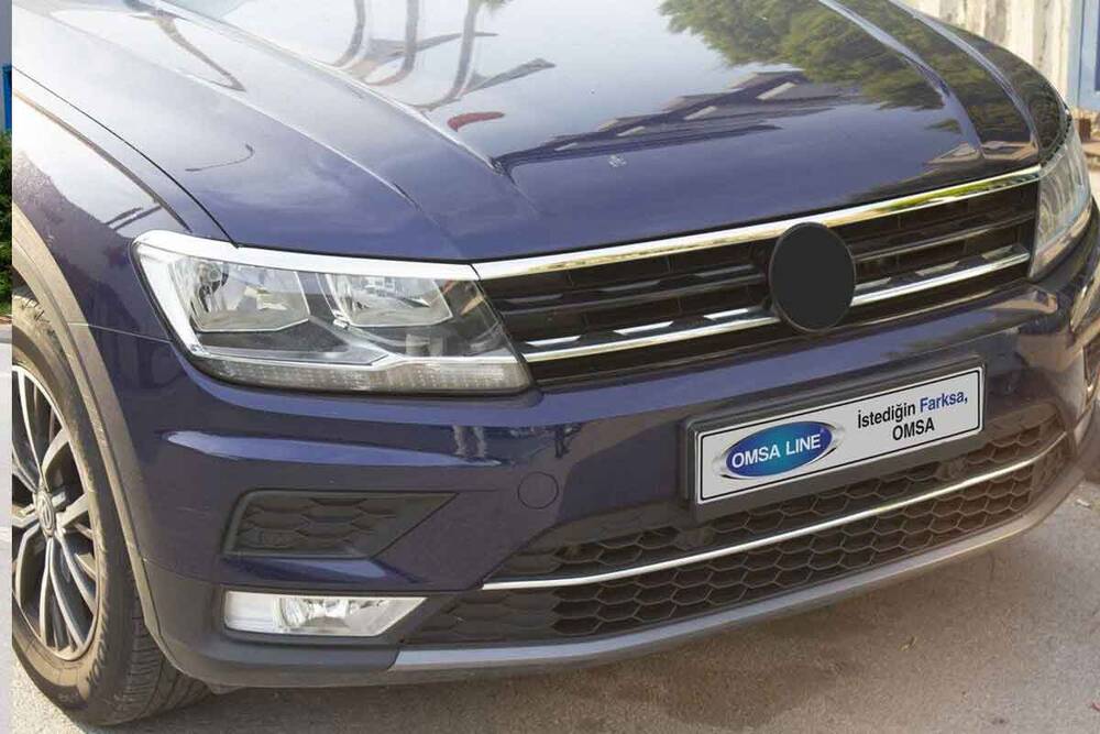 VW Tiguan Far Üstü Çıta - Krom (3 parça) | 2016-2020 Arası