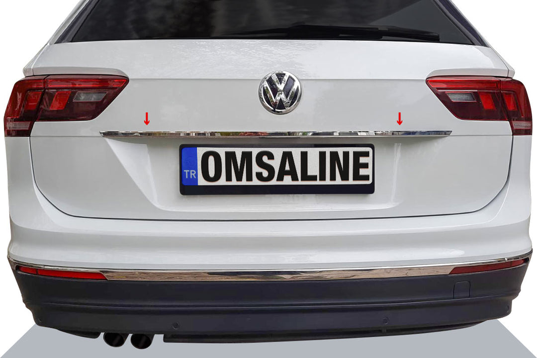 VW Tiguan Bagaj Çıtası - Krom, Plaka Üstü | 2016-2023 Arası