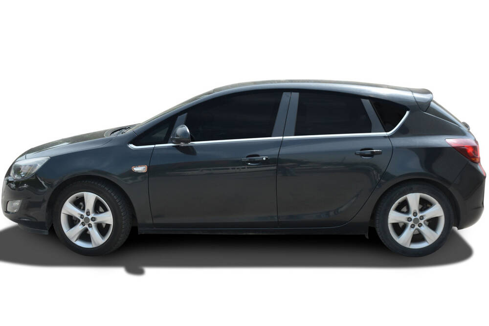 Opel Astra J Cam Çıtası Alt - Krom (8 Parça) | 2010-2015 Arası, HB