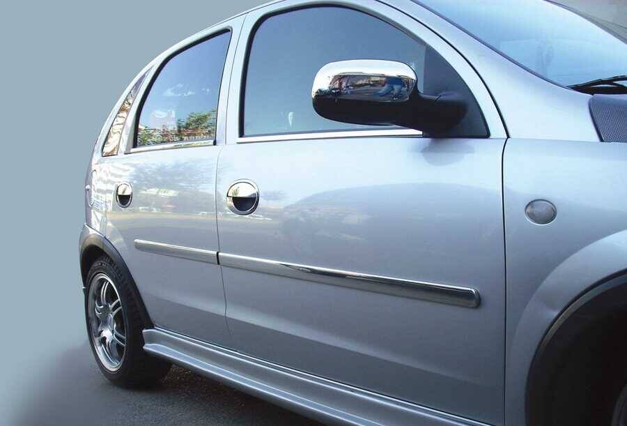 Opel Corsa C Yan Kapı Çıtası - Krom (4 Parça) | 2000-2006 Arası, HB